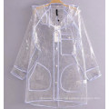 Women TPU Breathable Waterproof Transparent Rain Jacket Rain Coat